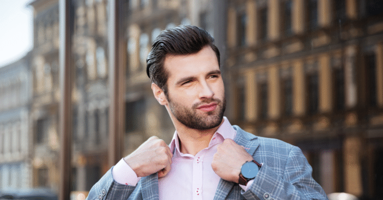 Man with scruffy hair wearing casual outfit